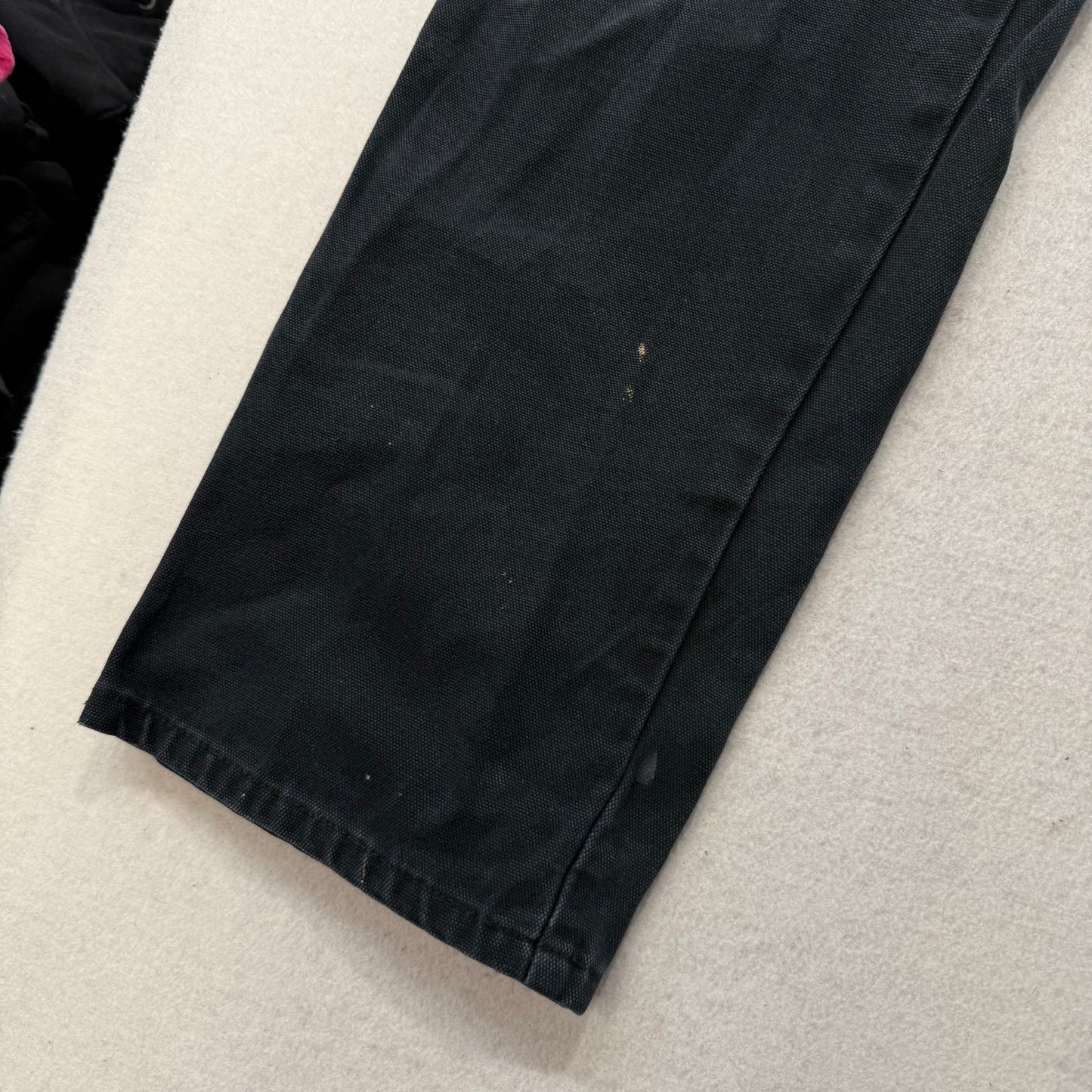 Dickies Men's Black Canvas Carpenter Pants Workwear Straight Leg Size 34 x 32