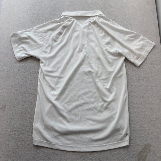 Lacoste Sport Men's White Polo Shirt Short Sleeve Front Logo Classic Fit Size M