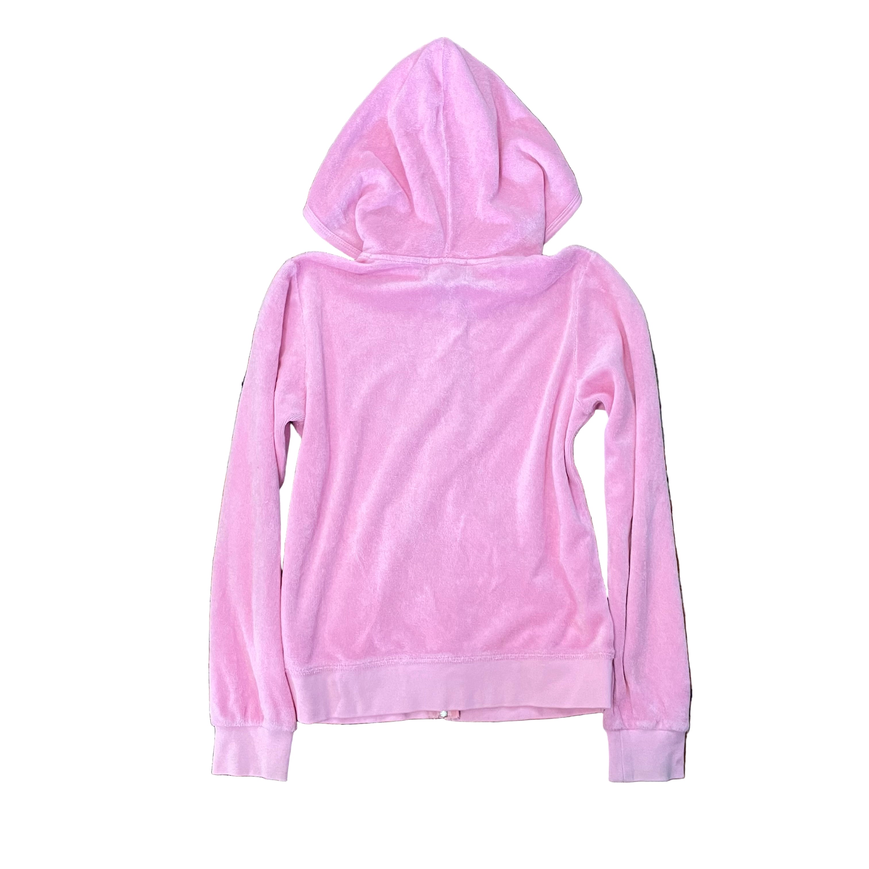 Vintage Juicy Couture Pink Terry Cloth Zip Hoodie Kids Size 12