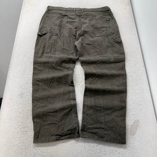 Dickies Carpenter Pants Men's Olive Duck Canvas Relaxed Workwear Size 42x30 photo 2