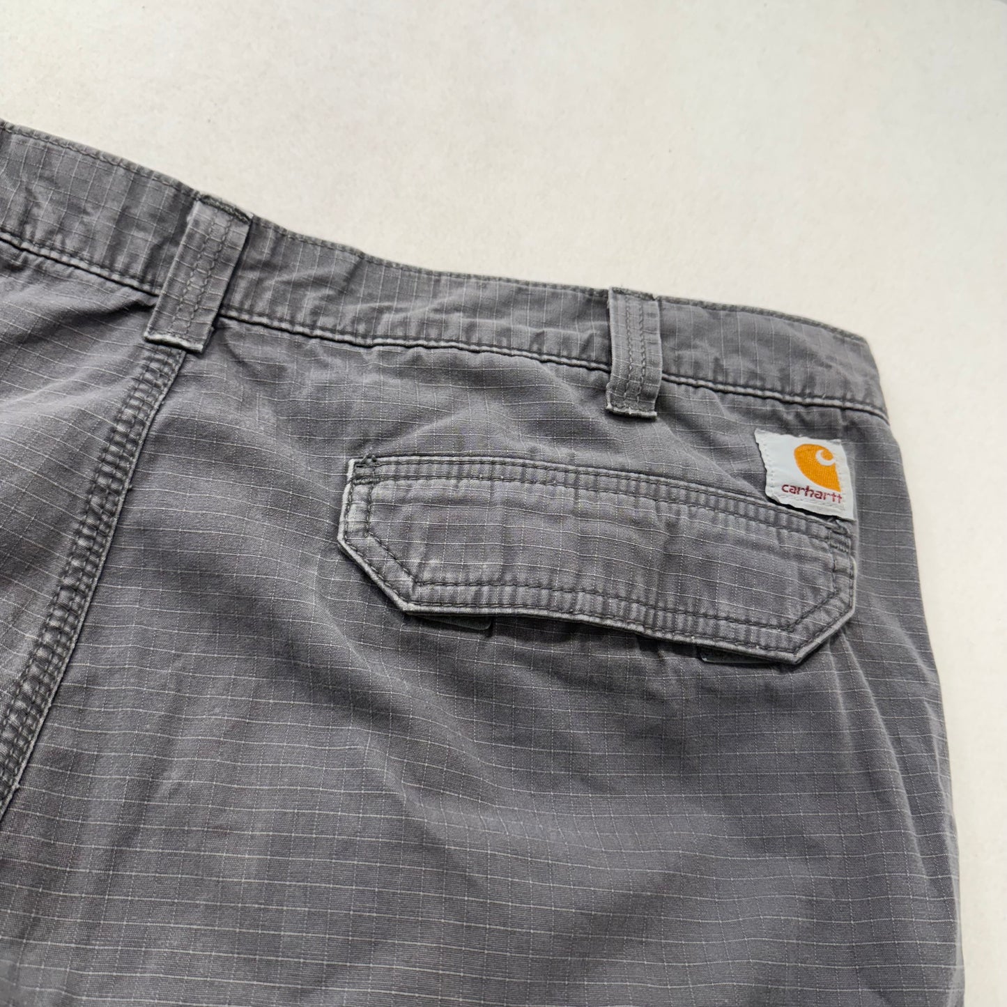 Carhartt Force Mens Grey Ripstop Cargo Work Pants Pockets Relaxed Fit Size 40x32