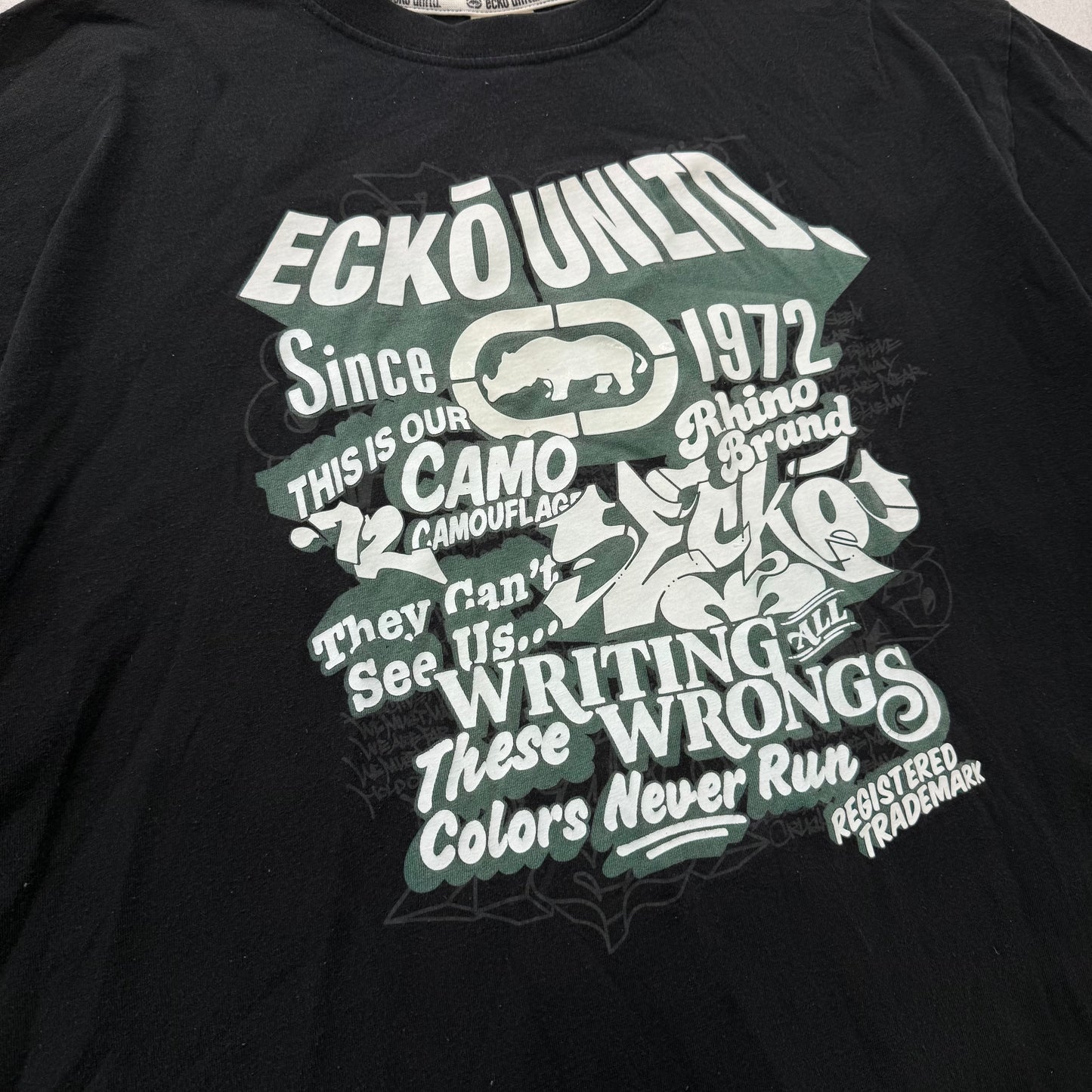 Ecko Unltd. Men's Black T-Shirt Short Sleeves Graphic Logo Classic Tee Size 2XL