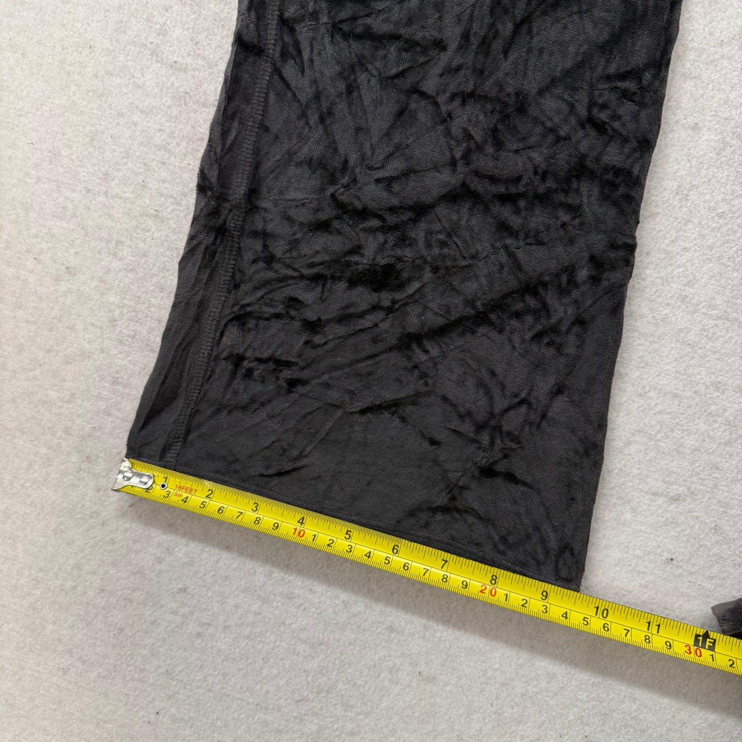 Vintage Juicy Couture Women's Black Velour Flared Track Pants Loungewear Size L