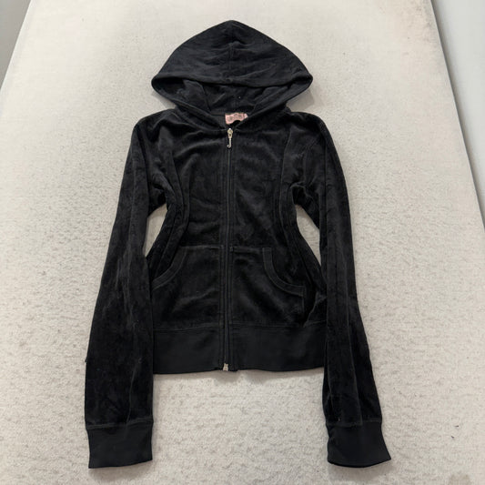 Vintage Juicy Couture Scottie Dogs Women's Black Velour Tracksuit Set Y2K Size L