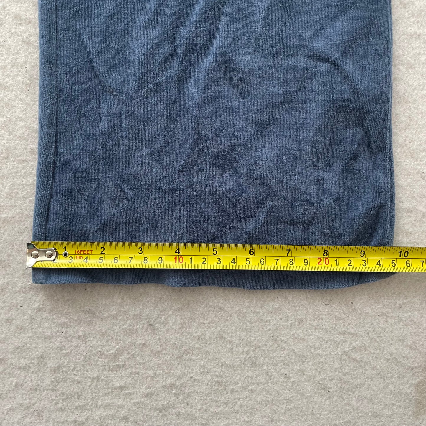 Vintage Juicy Couture Women Blue Velour Flared Leg Track Pant Drawstring Size L