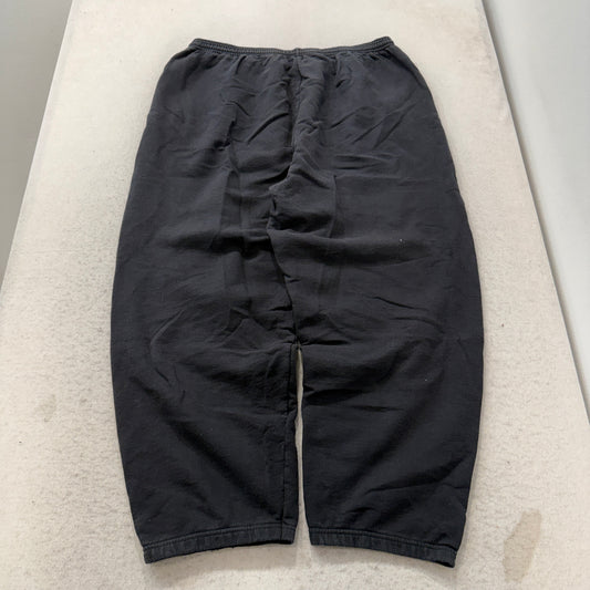 Hanes Premium EcoSmart Men's Black Fleece Sweatpants Pockets Classic Size 2XL