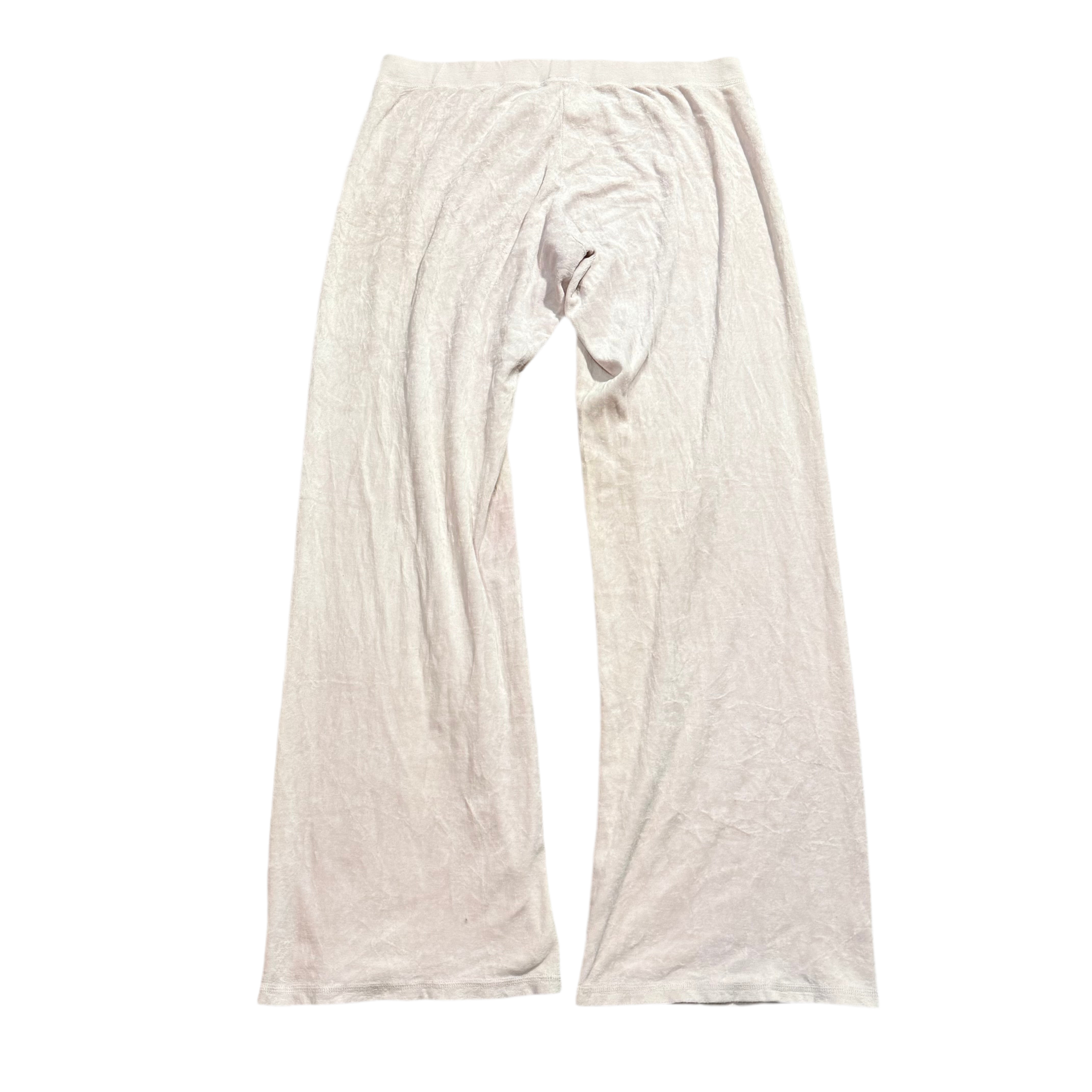 Vintage Juicy Couture Baby Pink Velour Crown Logo Pants Size XL