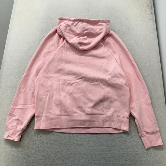 Gaddies Women's Pink Pullover Varsity Hoodie Kangaroo Pocket Streetwear Size L