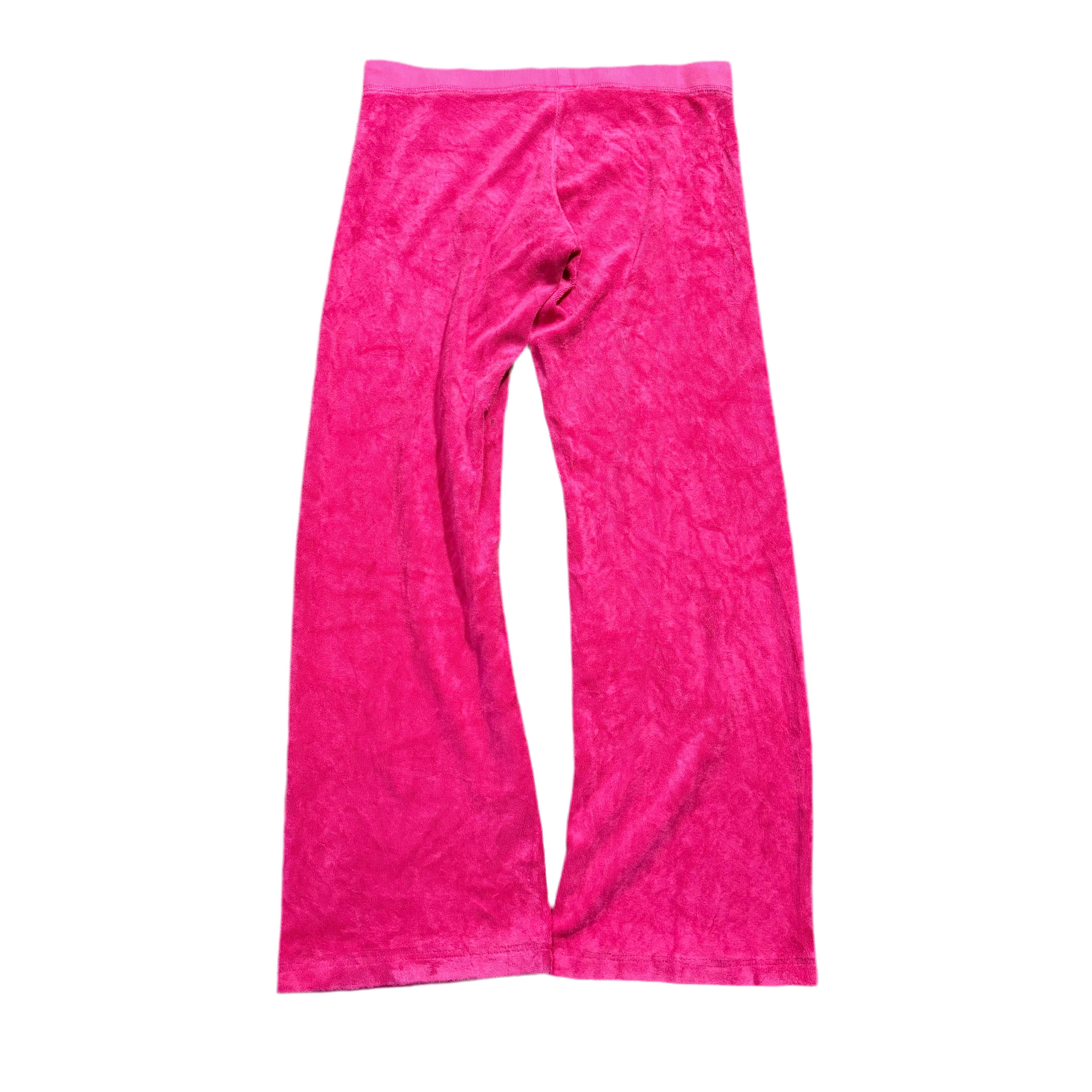 Vintage Juicy Couture Hot Pink Terry Cloth Flared Pants Size P