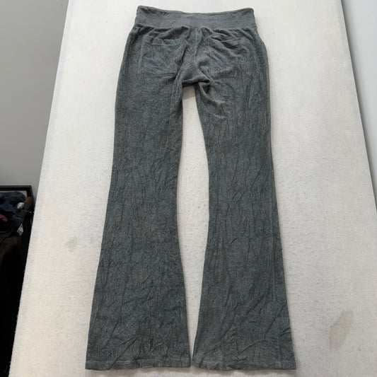 PINK Victoria's Secret Women's Heather Gray Velour Flared Track Pants Y2K Size S