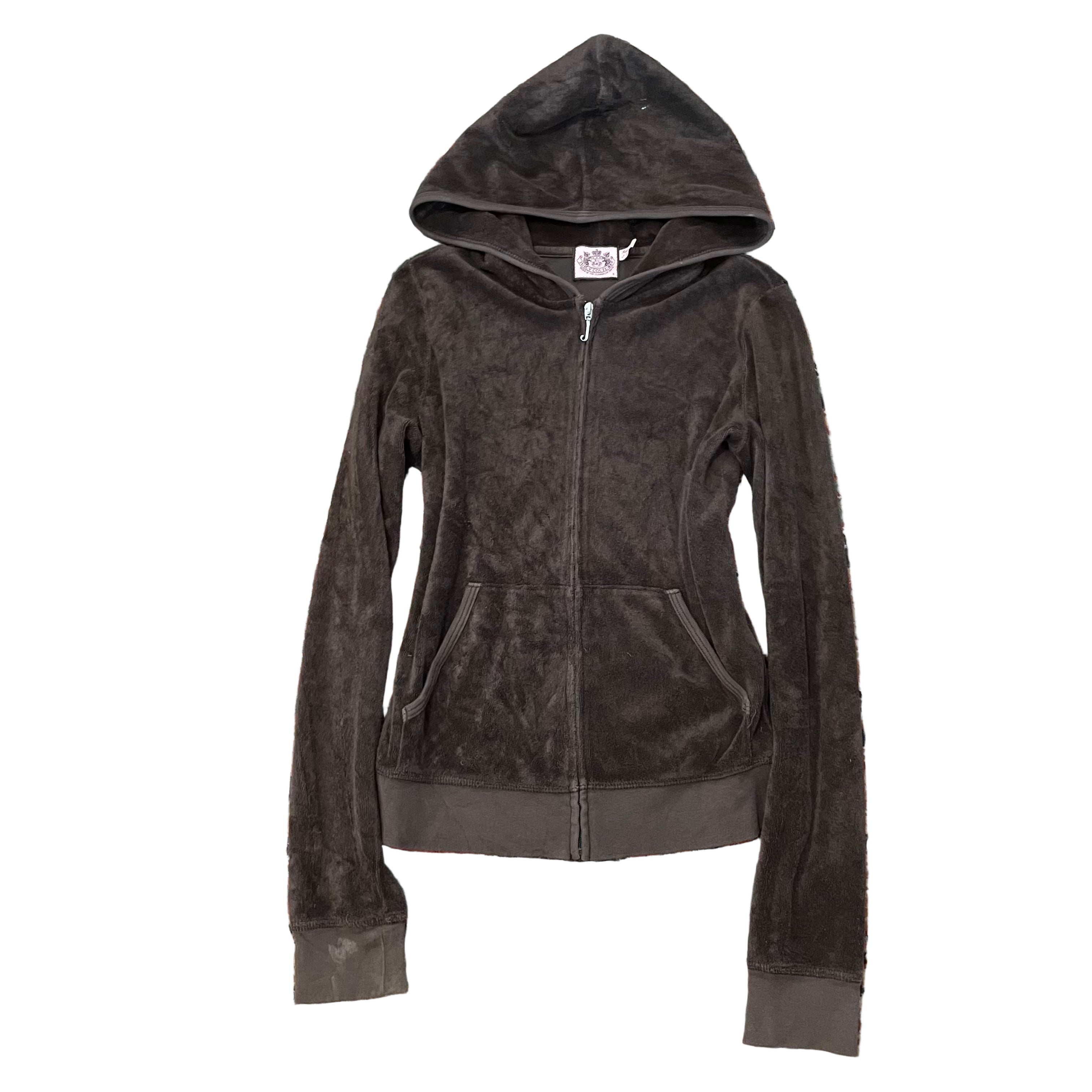 Vintage Juicy Couture Brown Terry Zip Hoodie Size S