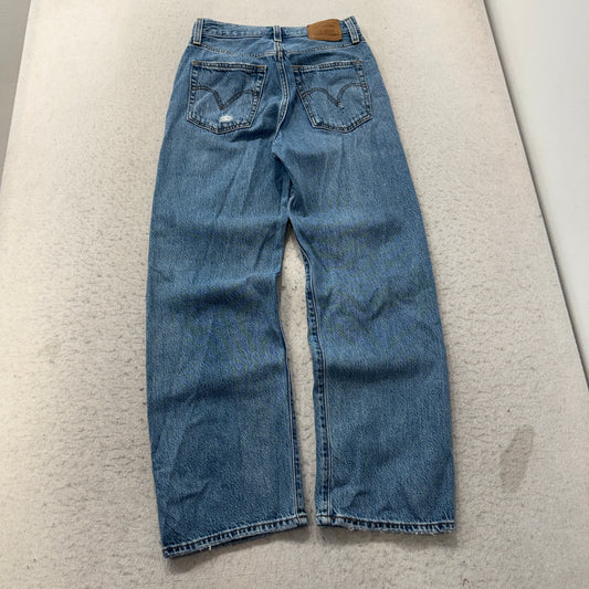 Levis Ribcage Straight Ankle Distressed Jeans Size 25 photo 2