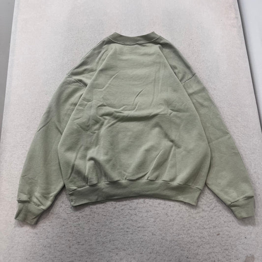 VTG The Alamo Texas Mens Sage Green Pullover Sweatshirt Graphic Crewneck Size XL