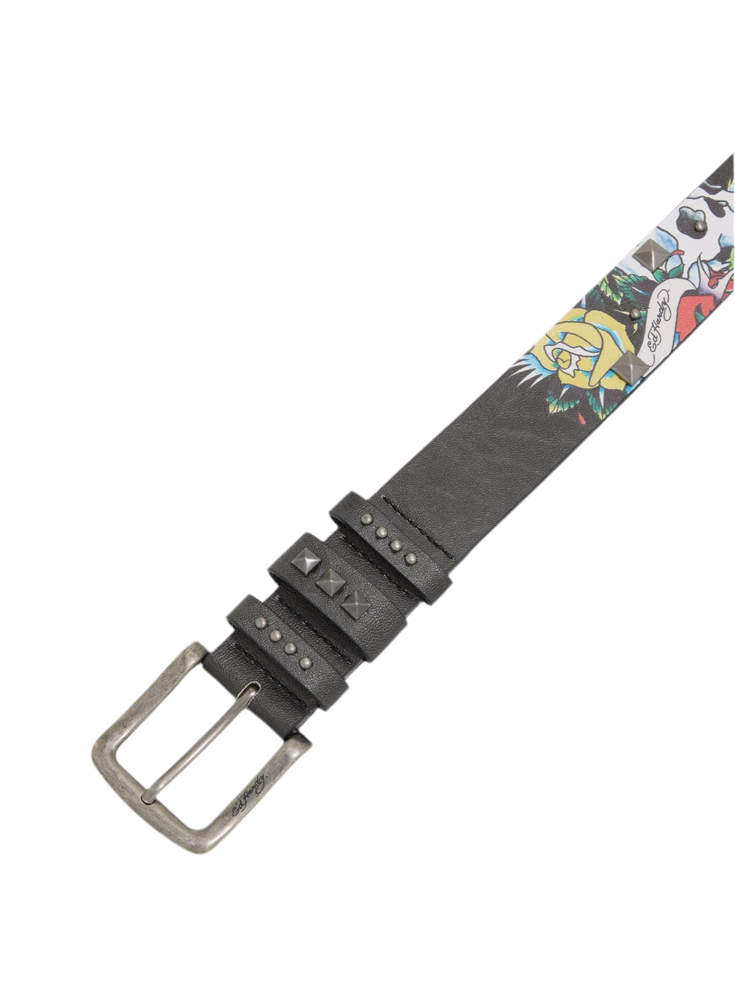 ED HARDY “SKULL & ROSSES” STUDDED BELT - Clean Curriculums