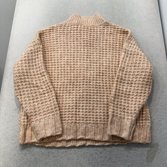 American Eagle Pink Chunky Cable Knit Henley Sweater Size XXL photo 2