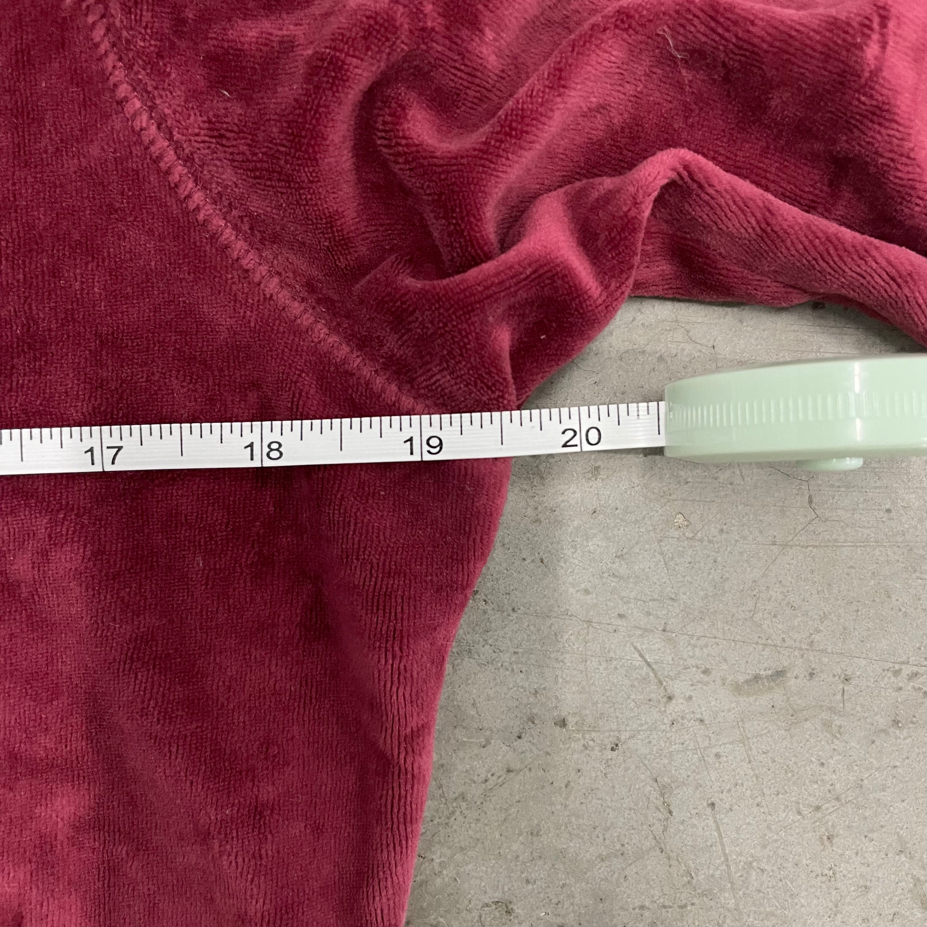 Vintage Victoria’s Secret PINK Burgundy Velour Hoodie with Embroidered Back Logo Size M