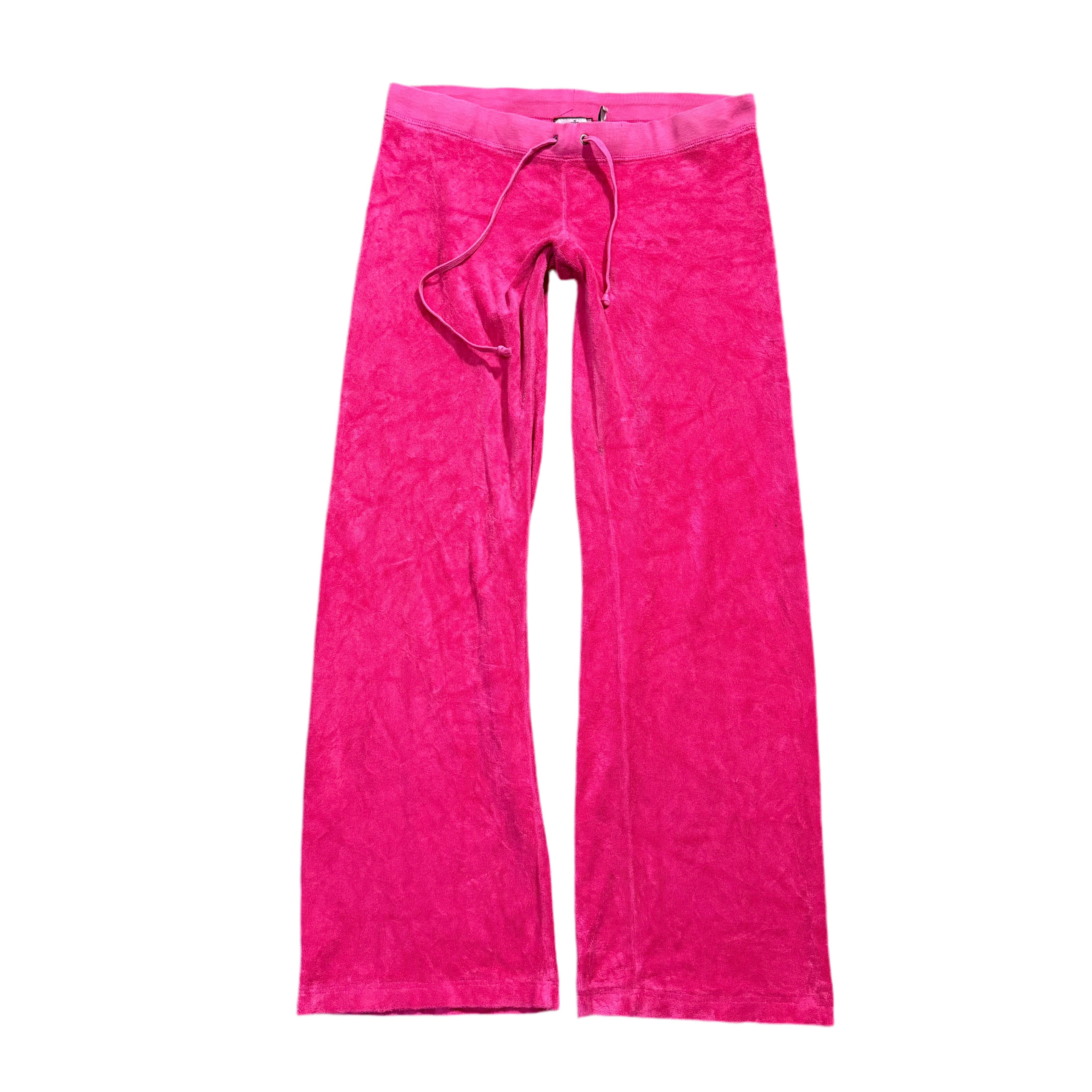 Vintage Juicy Couture Hot Pink Terry Cloth Flared Pants Size P
