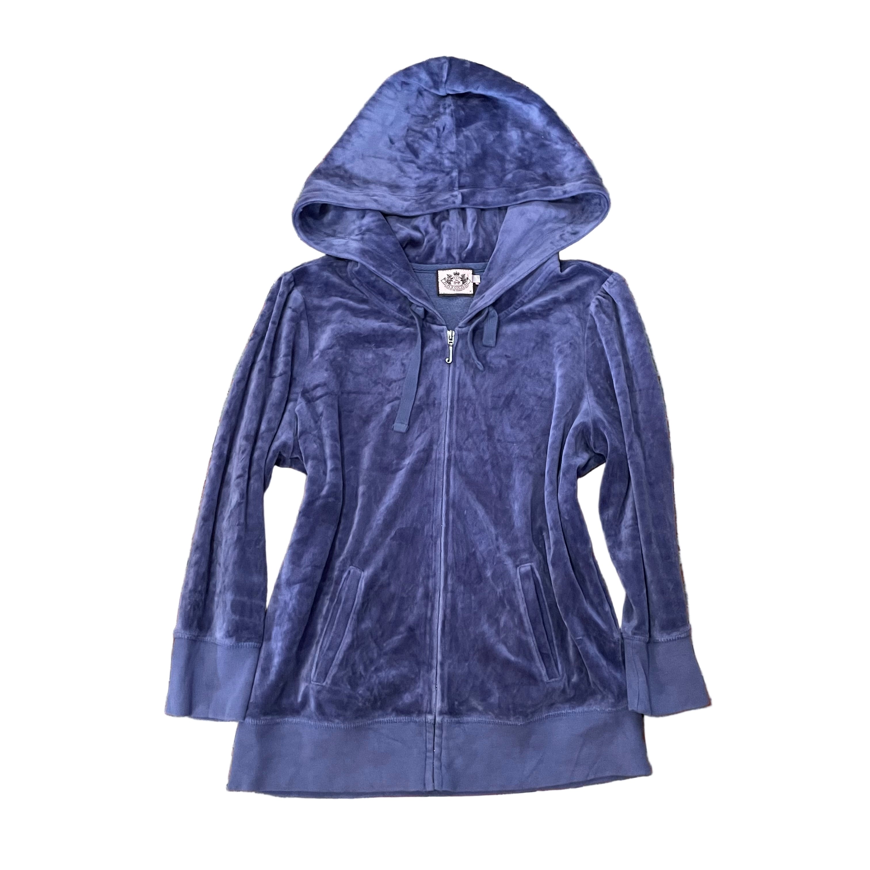 Vintage Juicy Couture Purple Velour Zip Hoodie Size M