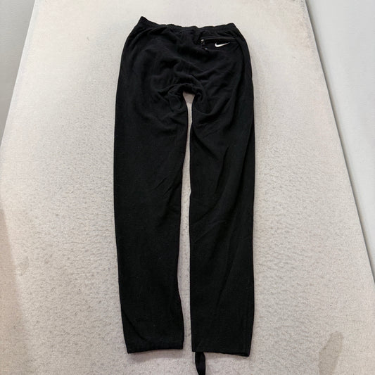 Nike Men's Black Fleece Sweatpants Zippered Pockets Drawcord Hem Logo Size S