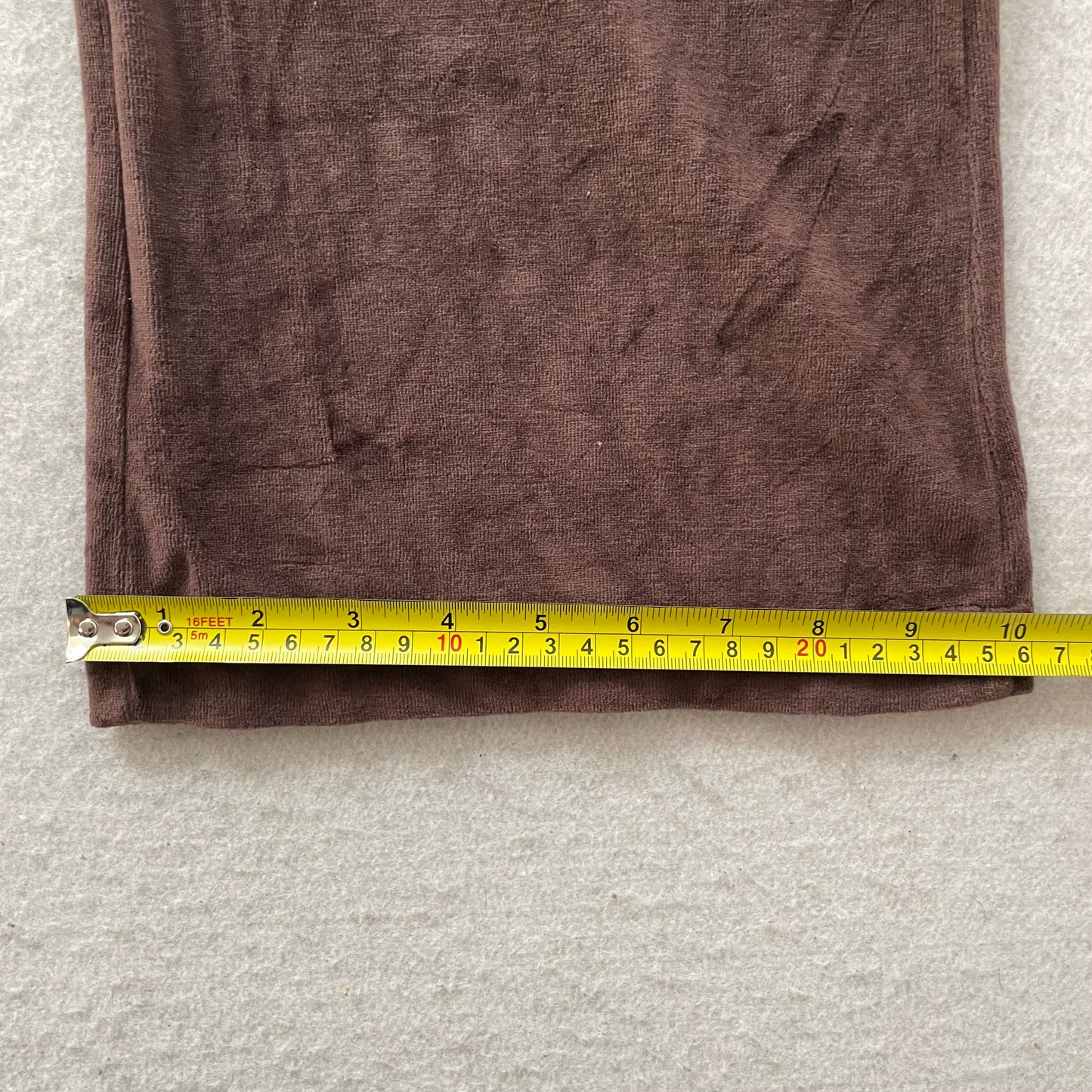 Juicy Couture Women's Dark Brown Velour Flared Leg Track Pant Drawstring Size XL