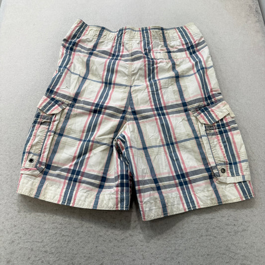 Hollister California Men's Multicolor Plaid Swim Shorts Cargo Pocket Y2K Size 11