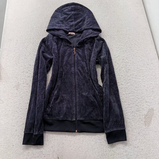Juicy Couture Navy Velour Hoodie, size L – photo 2 of 6