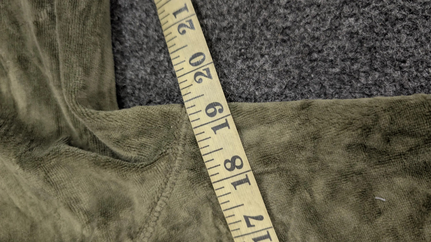 Vintage Juicy Couture Velour Tracksuit Set | Y2K Green Hoodie & Sweatpants (Siz