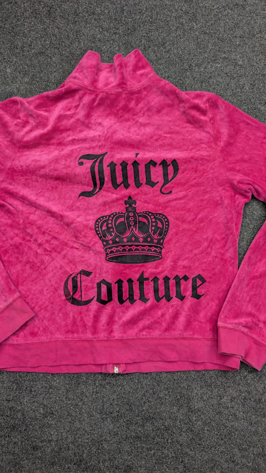 Vintage Juicy Couture Velour Zip-Up Hoodie – Pink Y2K Heritage Design