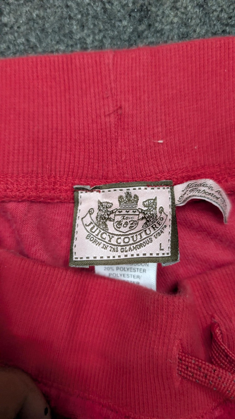 Vintage Juicy Couture Red Velour Tracksuit Bottoms | Y2K Flare Leg Sweatpants