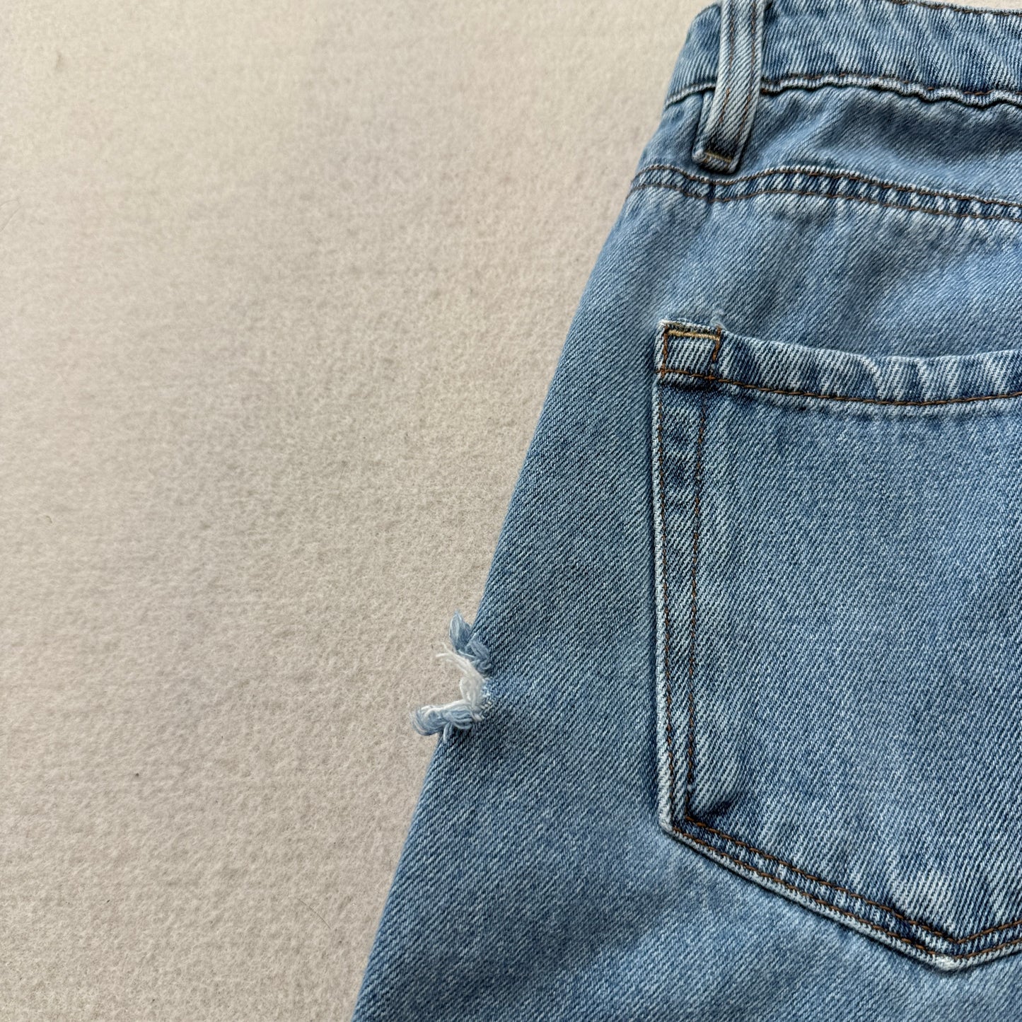Empyre Women's Blue Denim Jeans Relaxed Fit Zip-Fly Pocket Classic Logo Size 2
