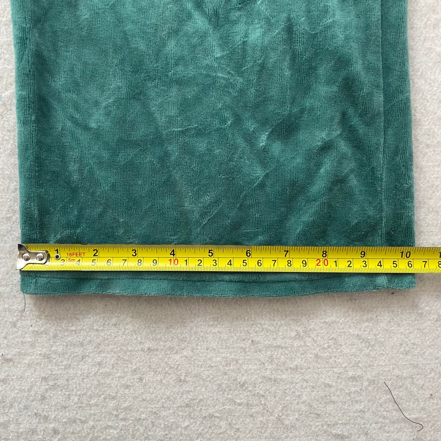 Juicy Couture Women's Teal Green Velour Flared Leg Track Pant Drawstring Size XL