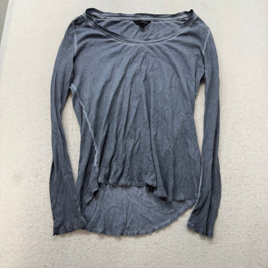 Rock & Republic Womens Faded Slate Cotton T-Shirt High-Low Hemline Preppy Size L