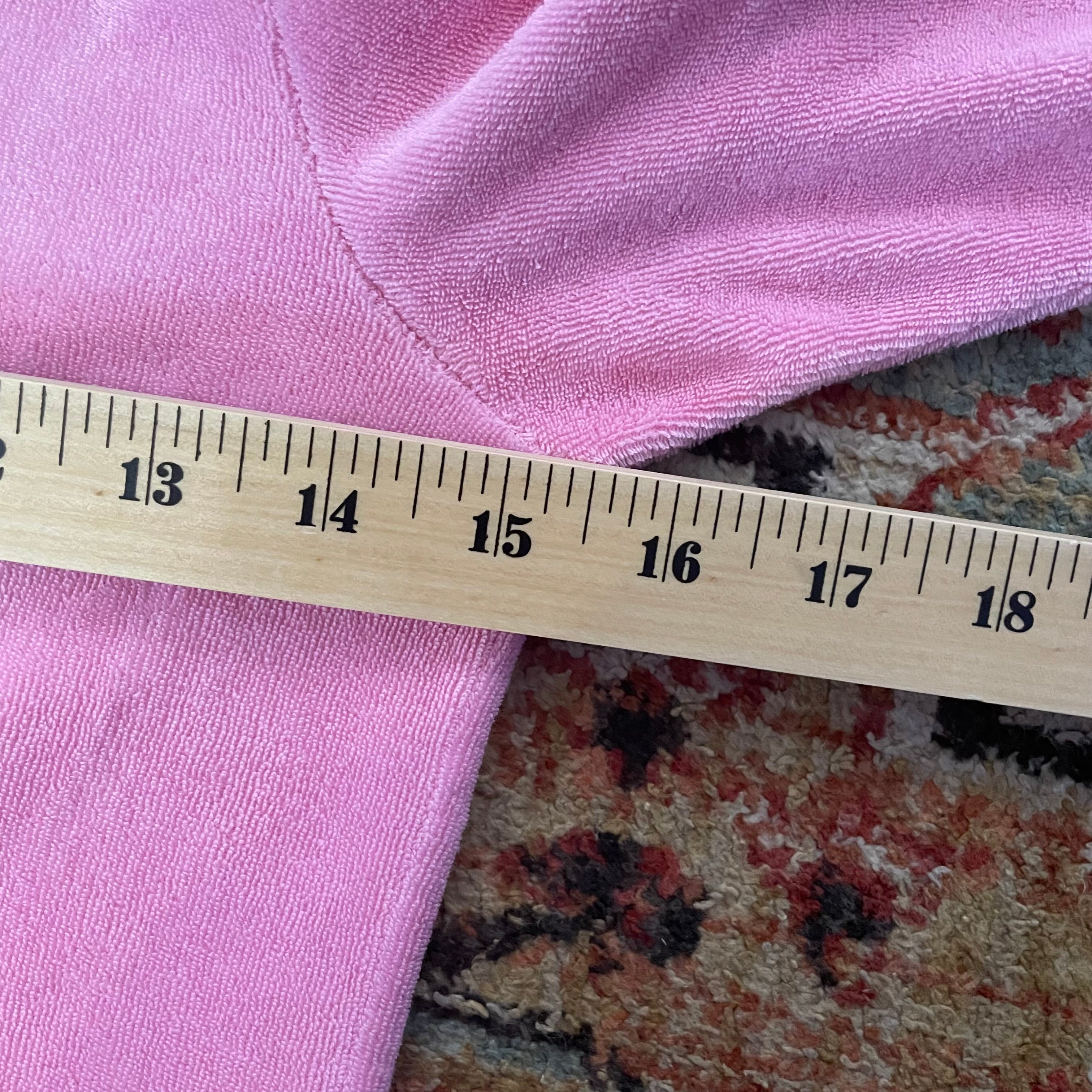 Vintage Juicy Couture Pink Terry Cloth Zip Hoodie Kids Size 12
