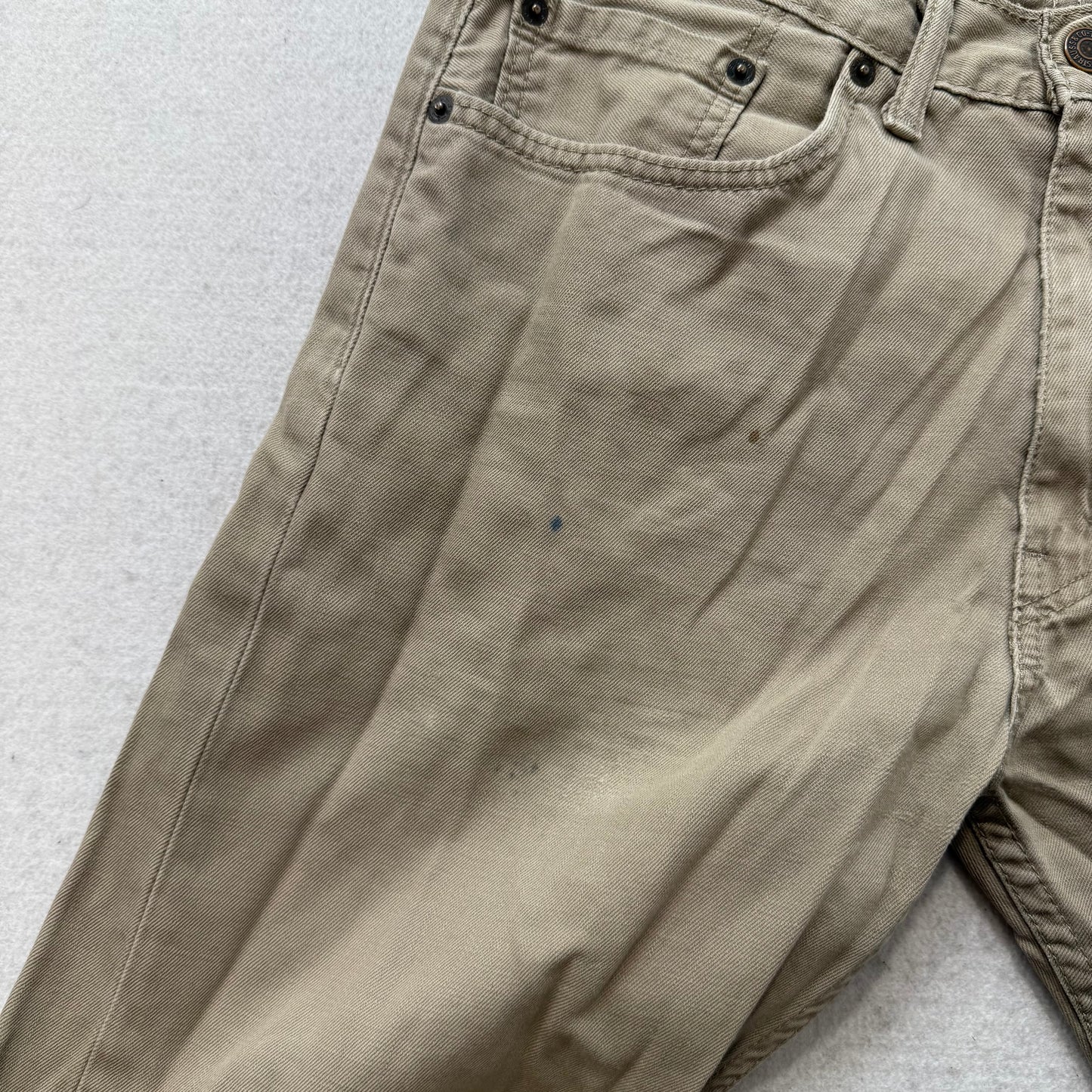 Levi Strauss & Co Men's Tan Cotton Twill Straight Leg Pant 5-Pocket Logo Size 32