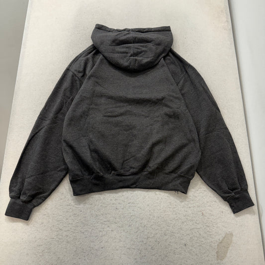 Prairie Mountain Multnomah Falls Oregon Men's Charcoal Gray Fleece Hoodie Size L