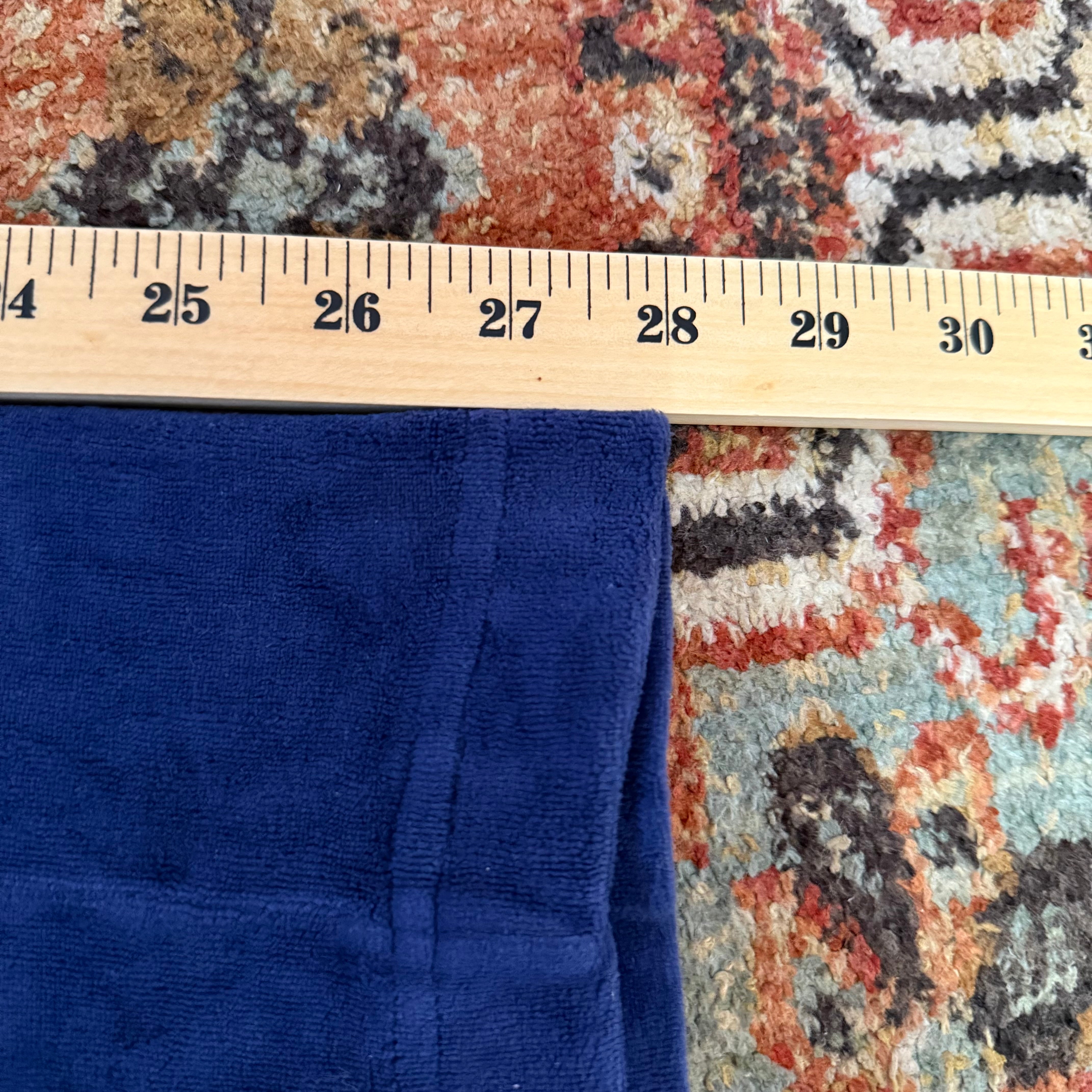 Vintage Juicy Couture Royal Blue Velour Rhinestone Crest Flared Pants Size P