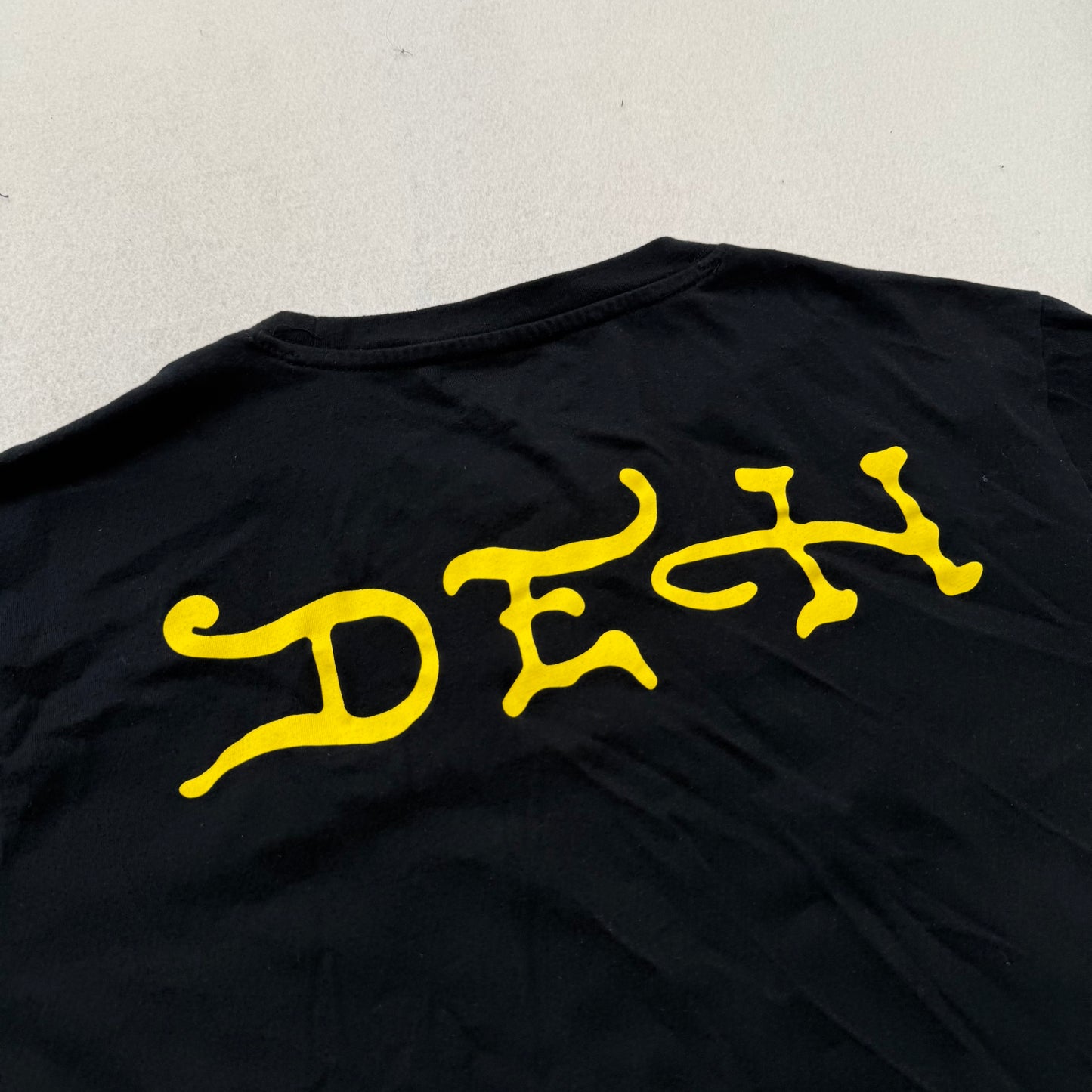 Ed Hardy Men's Black Cotton T-Shirt Panther with Flames Graphic Tee Size L