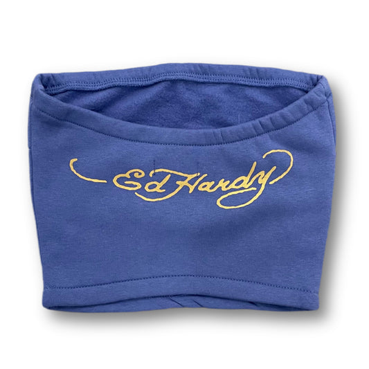 ED HARDY “NYC Skull” BLUE TUBE TOP - Clean Curriculums