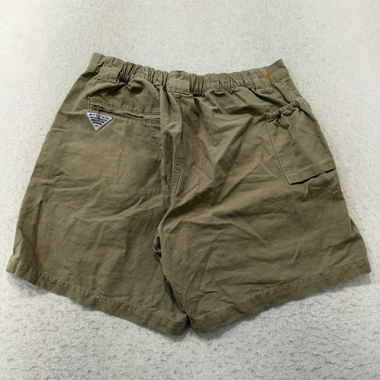 Columbia PFG Fishing Shorts Women's Khaki Tan Cargo Elastic Waist Size M photo 2