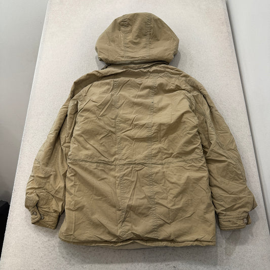 L.L.Bean Vintage Mens Khaki Hooded Parka Jacket Size M photo 2