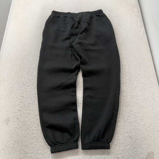 Faded Rose Brooklyn Men's Black Fleece Sweatpants Drawstring Pockets Size M