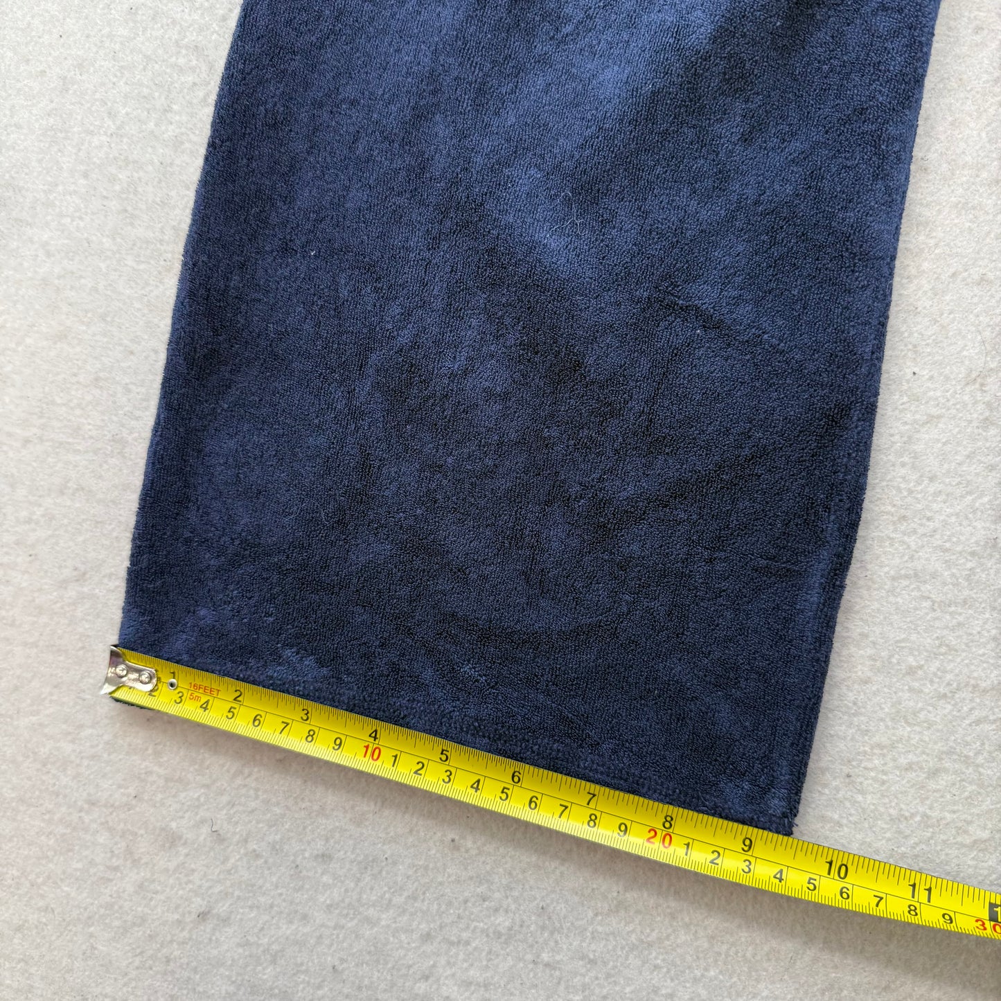 2003 Vintage Juicy Couture Womens Navy Terrycloth Cropped Foldover Capris Size S