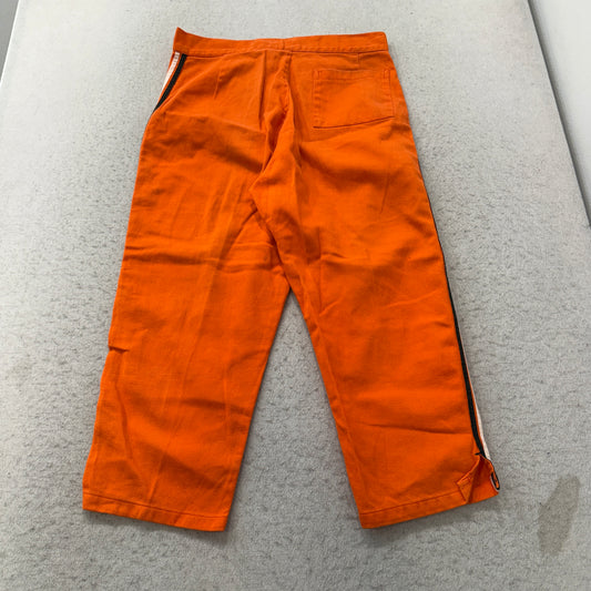 Vintage Orange Side Stripe Cropped Pants Size M photo 2