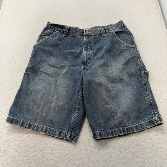 Urban Pipeline Men's Blue Denim Carpenter Shorts Utility Pockets Y2K Baggy - W32
