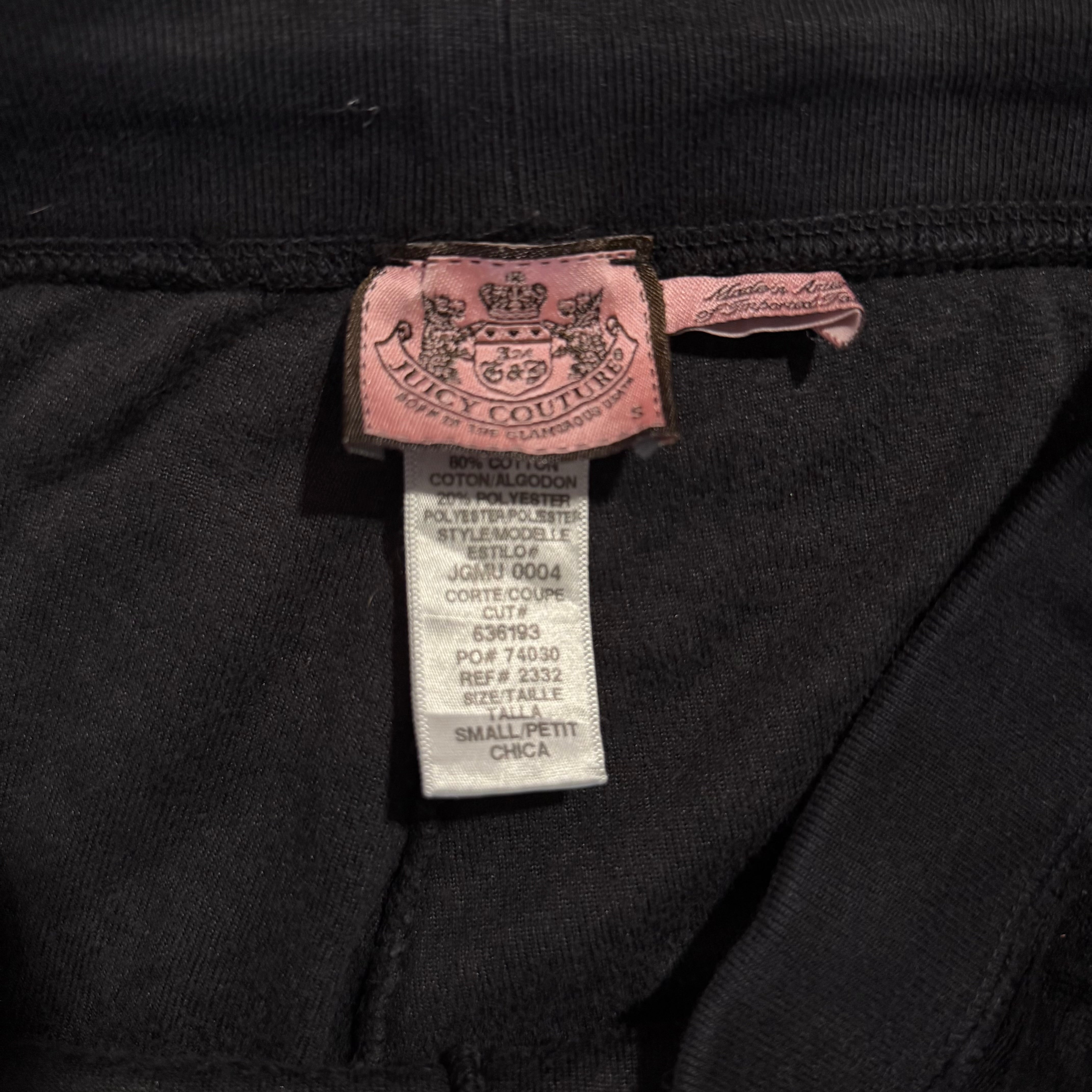 Vintage Juicy Couture Black Velour Flared Pants Size S