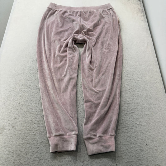 Victoria's Secret Pink Women's Dusty Pink Velour Joggers Drawstring Y2K Size W35