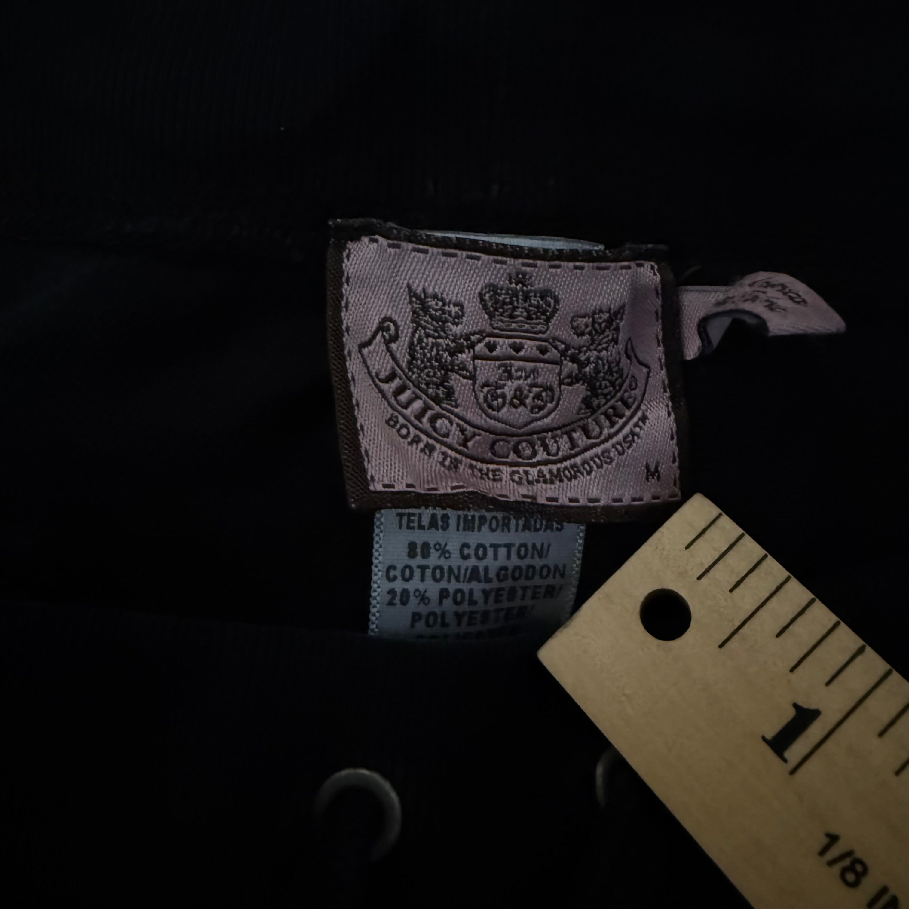 Vintage Juicy Couture Black Velour Flare Pants Size M