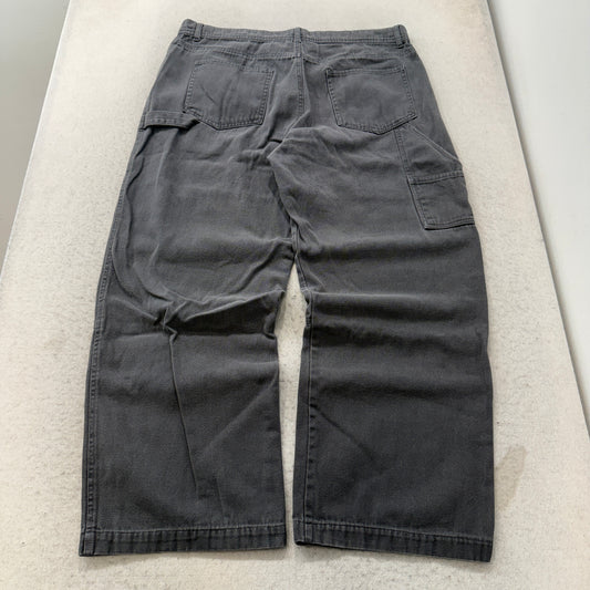 No Boundaries Gray Carpenter Canvas Pants Size 38x31 photo 2