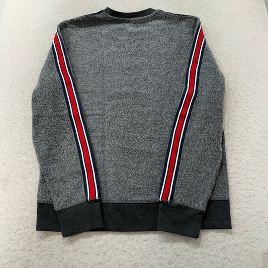 Unionbay Grey Striped Sleeve Crewneck Sweatshirt Size S photo 2