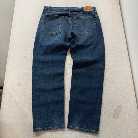 Levi's 505 Men's Blue Straight Denim Jeans Pocket Zip-Fly Classic Size W36xL30